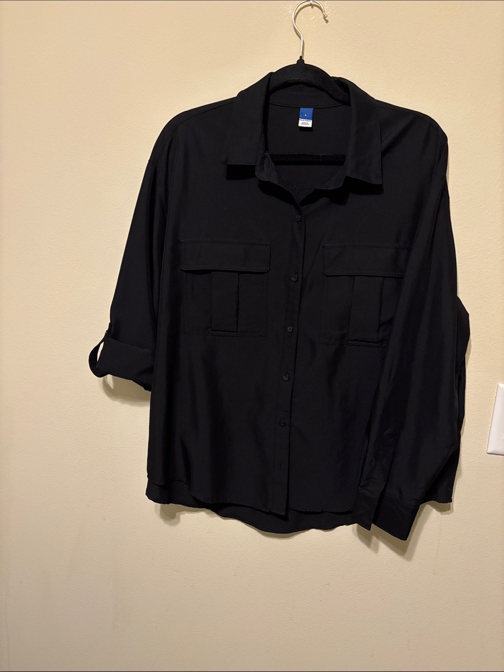 NWOT-Old Navy Black Lightweight Long-Sleeve  size Large